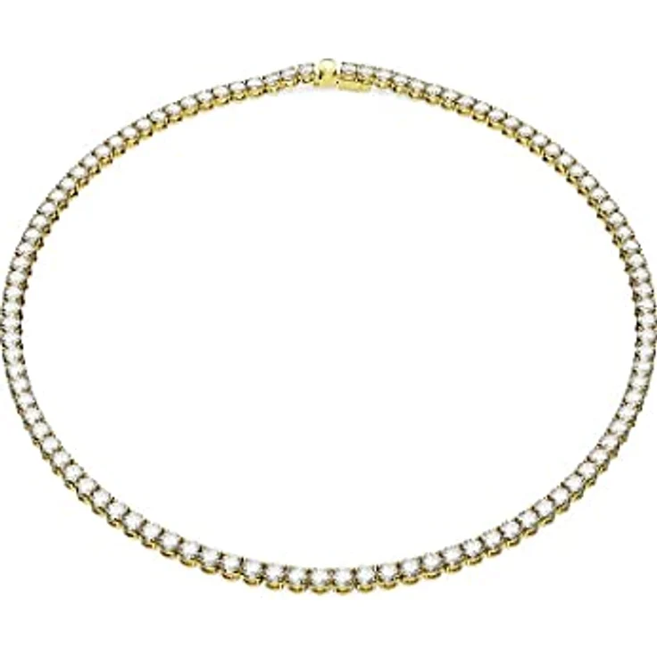 Swarovski Damen-Kette 41 cm aus Metall mit 112 Kristallen, Gold 32023775 – Bild 1