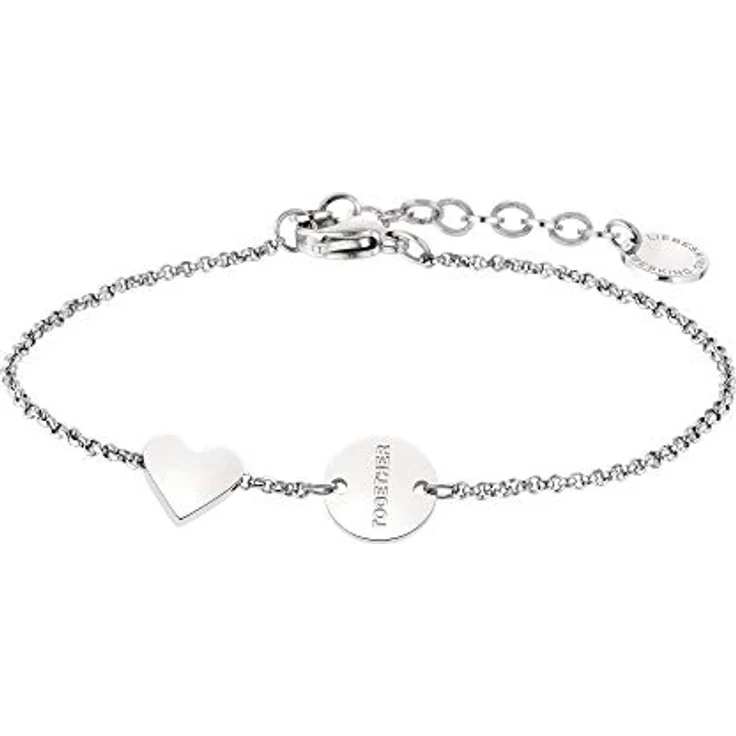 LIEBESKIND Berlin Armband, filigran aus poliertem Edelstahl, 20 cm, mit Karabinerverschluss – Bild 1