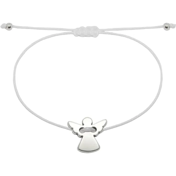 Selfmade Jewelry Schutzengel Armband Silber, Größenverstellbares Armkettchen für Mädchen & Frauen, inkl. Geschenkverpackung, handgemacht in Deutschland