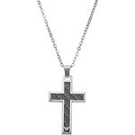 Emporio Armani Herren-Halskette, Silber Edelstahl, Länge 500mm + 50mm, Anhängergröße 25mm x 35mm x 3.5mm, Modell EGS1705040