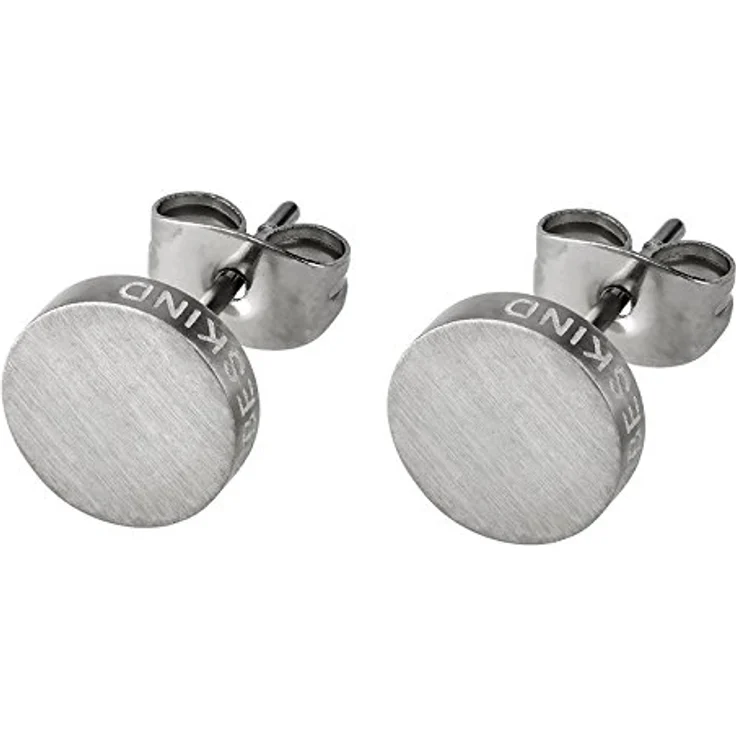 LIEBESKIND Damen-Ohrstecker LJ-0049-E-07, mattierter Edelstahl, Silber, 7 mm Steckverschluss – Bild 3