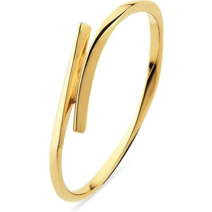 CHRIST Damen-Damenring 375er Gelbgold, Größe 54, zeitloses Schmuckstück