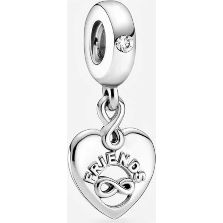 Pandora Charm-Einhänger 799294C01, Freunde für immer, aus Sterling Silber mit Zirkonia, Herzmotiv und Unendlichkeitssymbol – Bild 8