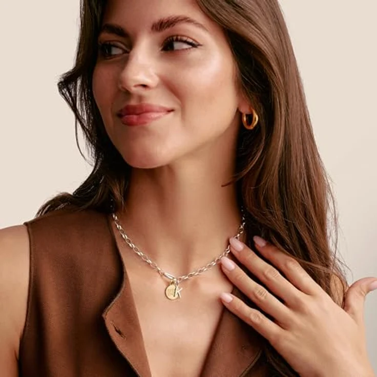 Thomas Sabo Charm Club Connect Charm-Anhänger Buchstabe K, aus recyceltem 925 Silber mit flexibler Öse für Armbänder und Ketten – Bild 3
