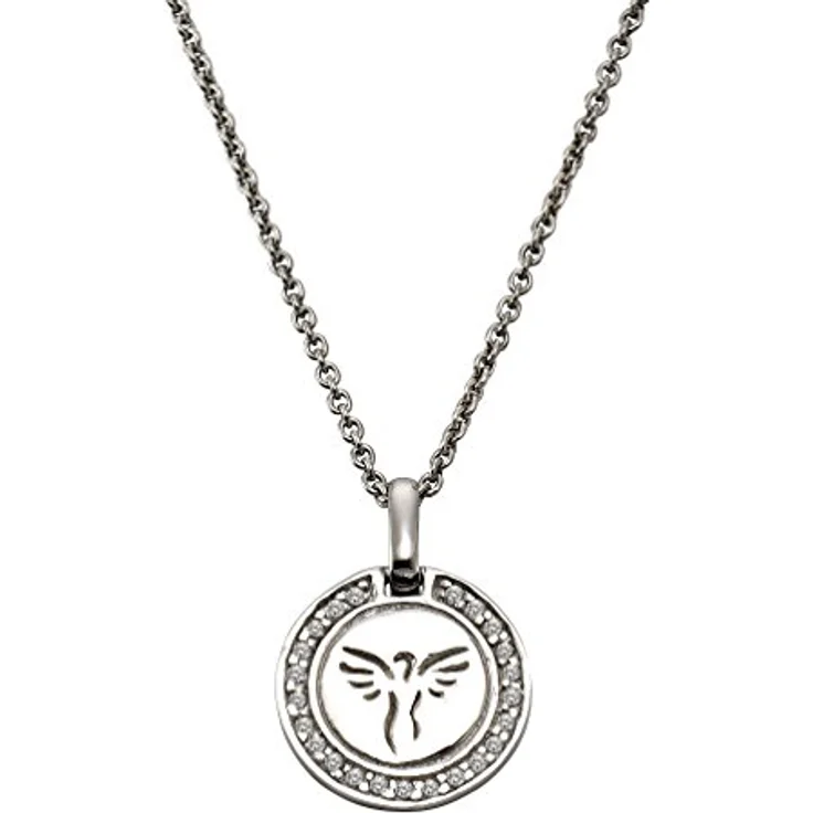 Celesta Silber Halskette 925 Sterling Silber, Engel Anhänger mit 23 Zirkoniasteinen, 40cm – Bild 1