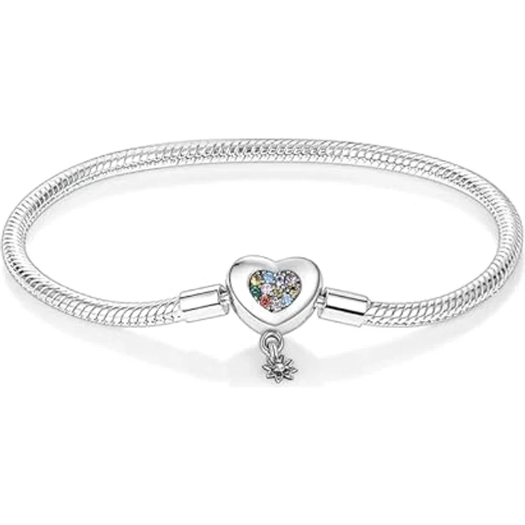 Pandach Damen Armband 925 Sterling Silber, Schlangen-Gliederarmband für empfindliche Haut, vielseitig tragbar, Geschenkidee für Valentinstag und Geburtstage – Bild 2