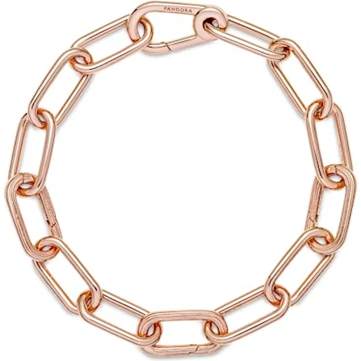 PANDORA ME Armband "Gliederkette", 14k rosévergoldet, 17,5 cm, mit drei zu öffnenden Connectors und Karabinerverschluss – Bild 3