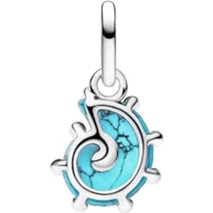 PANDORA Moments Blaue Murano-Glas Meeresschnecke Charm-Anhänger aus Sterling Silber mit Zirkonia, kompatibel mit ME und Moments Kollektion, 793900C01 – Bild 3