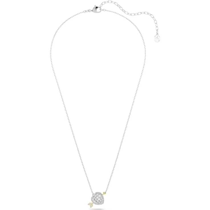 Swarovski Idyllia Herz-Anhänger, rhodiniert mit Swarovski Zirconia, Metallmix, Weiß – Bild 2