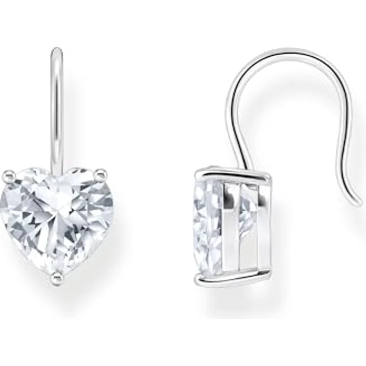 Thomas Sabo Ohrhänger mit weißem Zirkonia-Herz, 925 Sterlingsilber, H2288-051-14 – Bild 1