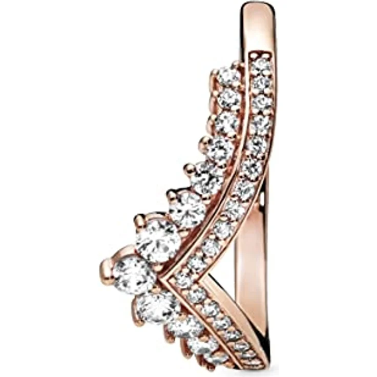 Pandora 198282CZ, Damenring Tiara Wishbone aus 925 Sterlingsilber, verziert mit 5 weißen Zirkonias, Größe 54/17,2 – Bild 4