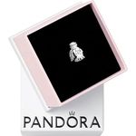 PANDORA Charm "Engel der Liebe" 798413C00, handveredelter Schutzengel aus Sterling-Silber mit detailreichen Engelsflügeln