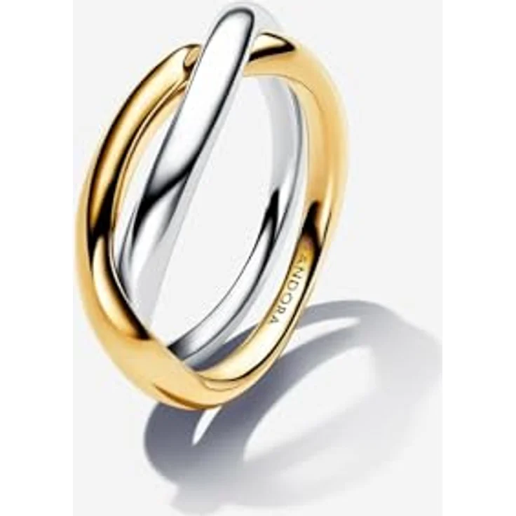 PANDORA Essence Bicolor Verschlungene Bänder Ring, Sterling Silber und vergoldete Metalllegierung, Größe 52, 163262C00-52 – Bild 2
