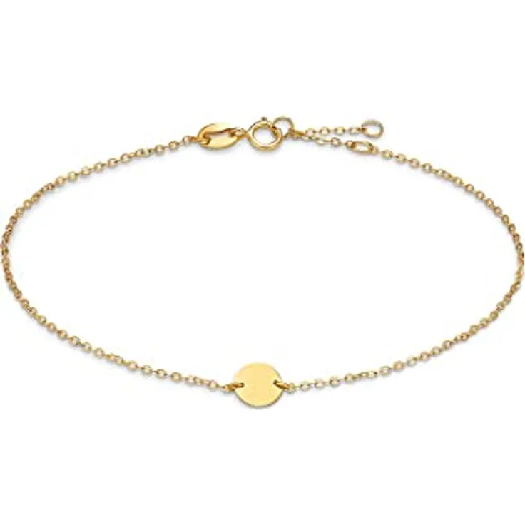 CHRIST Damen-Armband 375er Gelbgold, 19 cm mit Anhänger, in Geschenkbox