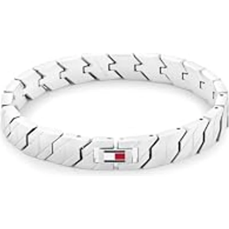 Tommy Hilfiger Jewelry Gliederarmband für Herren aus Edelstahl mit ikonischer Flagge, 19 cm, mit feiner Gravur und klappverschluss, auch in goldener Ausführung erhältlich – Bild 1