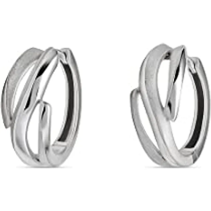 FAVS Damen-Creolen 925er Silber, klassischer Ohrschmuck in silber, One Size