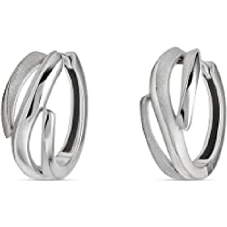 FAVS Damen-Creolen 925er Silber, klassischer Ohrschmuck in silber, One Size – Bild 1