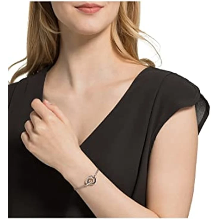 JETTE Damen-Armband 925er Silber, 30 Zirkonia, One Size, Länge 17 cm, Silber 32018222 – Bild 3