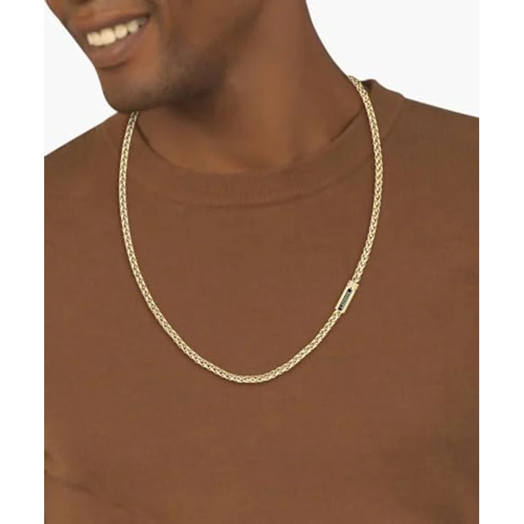 Lacoste Gliederhalskette Kollektion SPELT, Gelbgold mit Charm und Magnetverschluss, 559 mm Länge – Bild 3