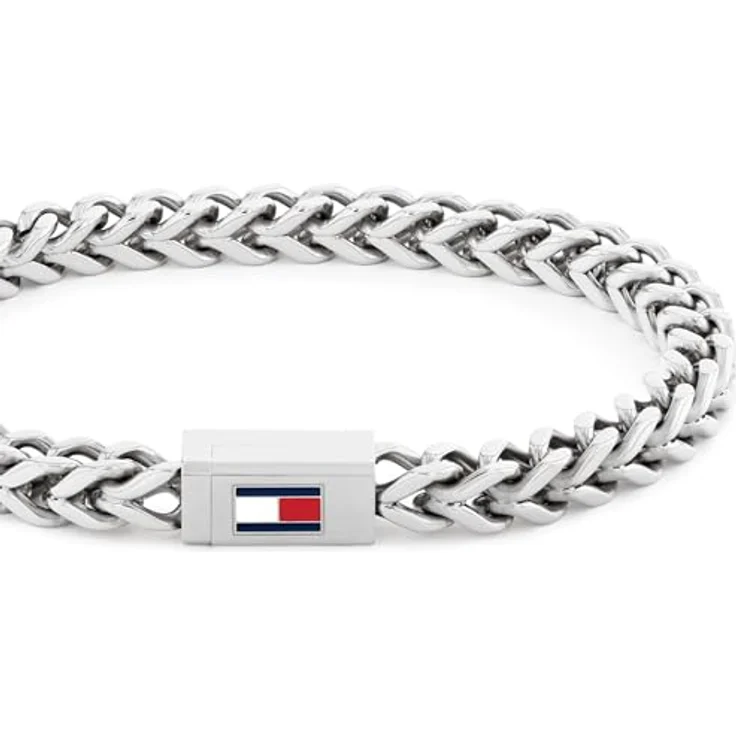 Tommy Hilfiger Jewelry Gliederarmband für Herren aus Edelstahl mit ikonischer Flagge, 19 cm, magnetischer Verschluss, auch in Gold und Schwarz erhältlich – Bild 2