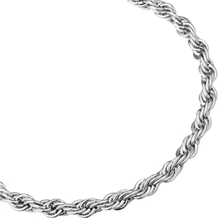 True Rebels Herren Armband Kordelarmband aus hochwertigem poliertem Edelstahl, silber, kratzfest und wasserresistent, in verschiedenen Längen verfügbar, mit Karabinerverschluss – Bild 2