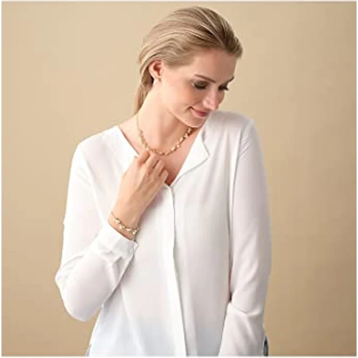 CHRIST Damen-Ohrstecker 925er Silber mit Süßwasserperle, 1 cm Länge, elegantes Design – Bild 5