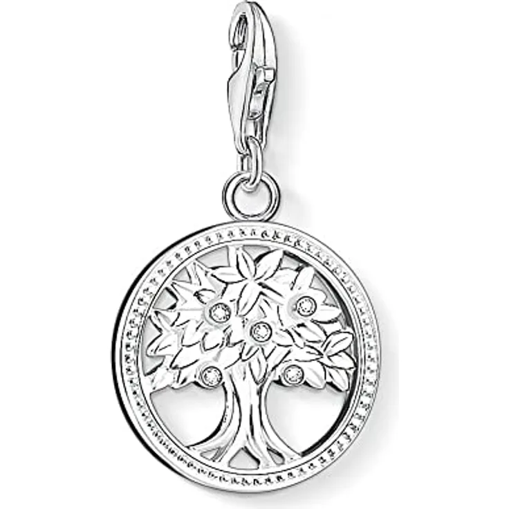 Thomas Sabo Charm-Anhänger Lebensbaum, 925 Sterling Silber, Charm Club, Karabinerhakenverschluss