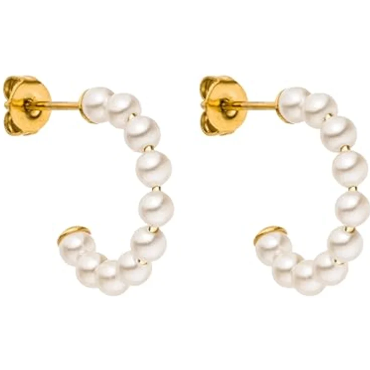 PURELEI Pure Soul Ohrringe (Gold) – Damenohrringe aus langlebigem Edelstahl – wasserfest, 10 mm Innendurchmesser – eleganter Modeschmuck für individuelle Looks – Bild 1