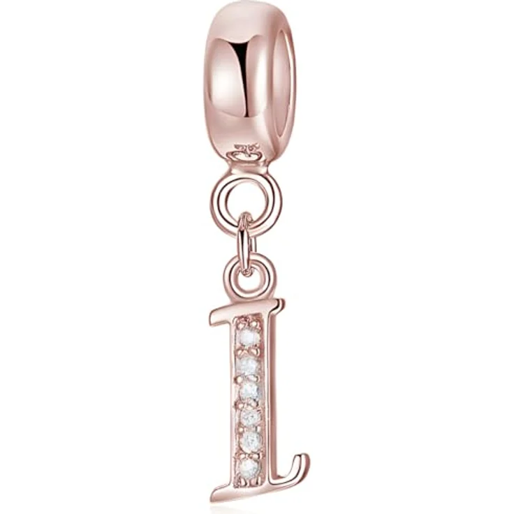 XWN Alphabet Charm Anhänger A-Z, 925 Sterling Silber mit Zirkon, kompatibel mit Pandora Armband und Halskette für Frauen – Bild 1