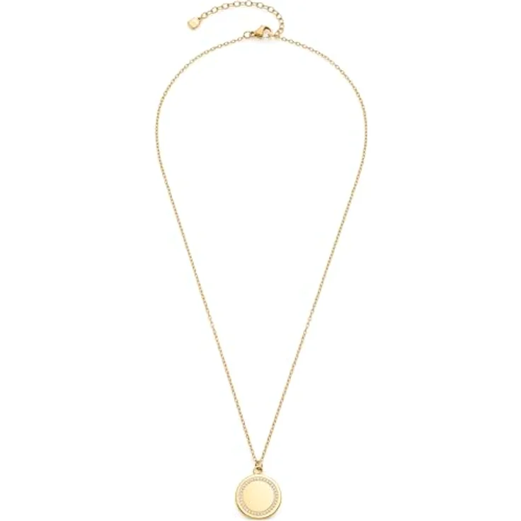 JEWELS BY LEONARDO Ferrara Halskette, goldfarbener Edelstahl mit runden Zirkonia-Steinen, 45-50 cm, Geschenk für Frauen – Bild 1
