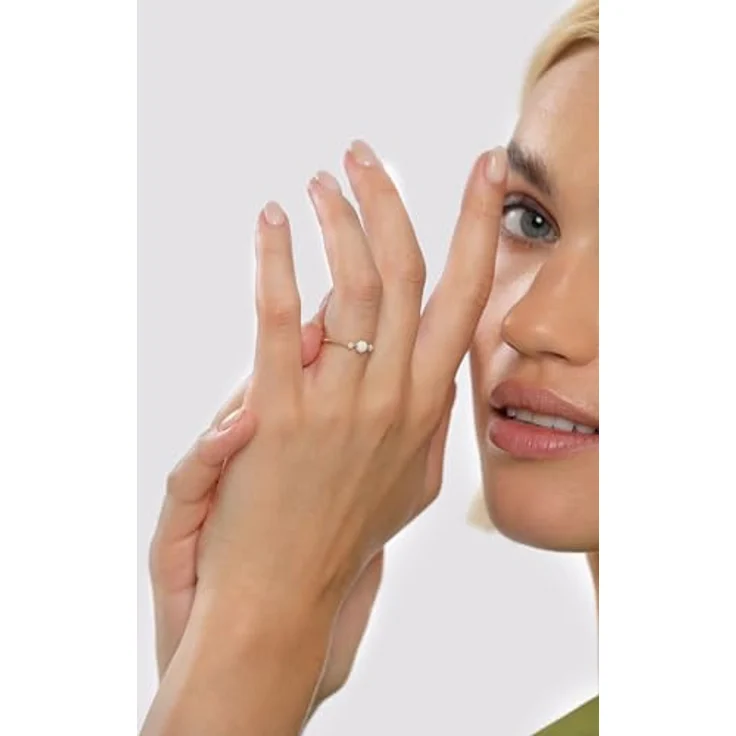 Elli Fingerring Opal Rund Trio Vintage, 925er Silber mit synth. Opalen für Damen – Bild 5