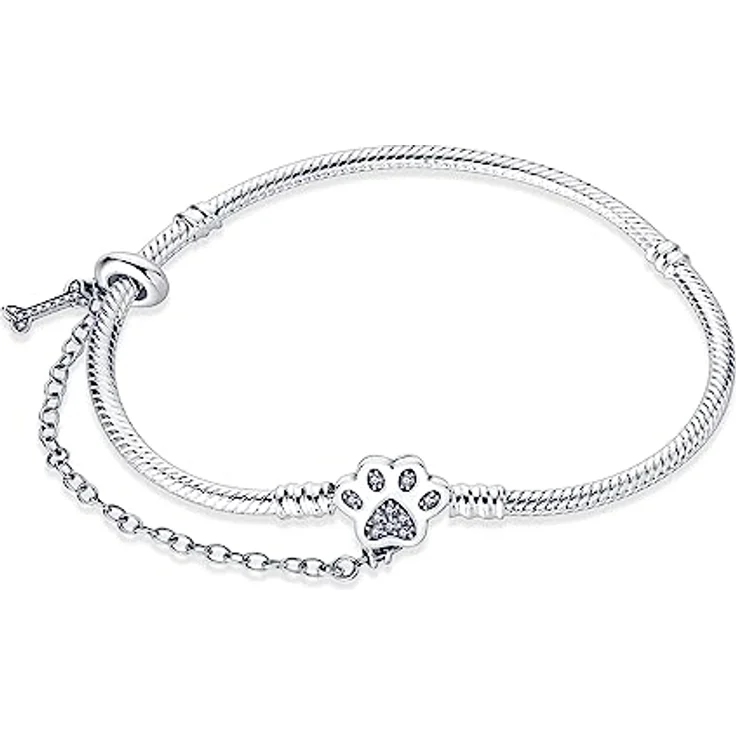 TINSLO Damen Armband 925 Sterling Silber, Herz Verschluss, Schlangen Gliederarmband für Frauen, ideal als Geschenk für Valentinstag, Muttertag, Geburtstage und Weihnachten – Bild 1