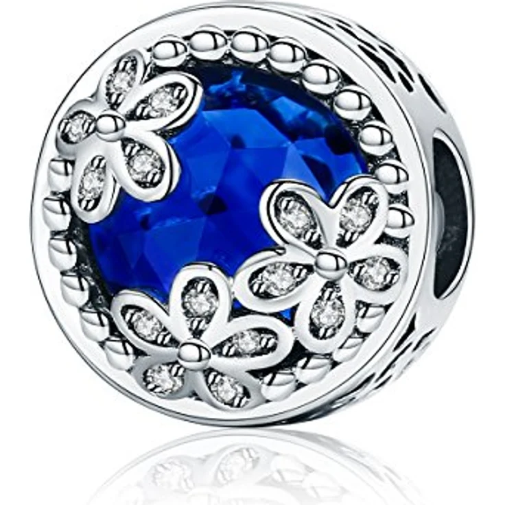 NINGAN Lovebeads Charm-Perle 925er-Sterlingsilber mit Zirkonia, transparent, für europäische Armbänder geeignet – Bild 1