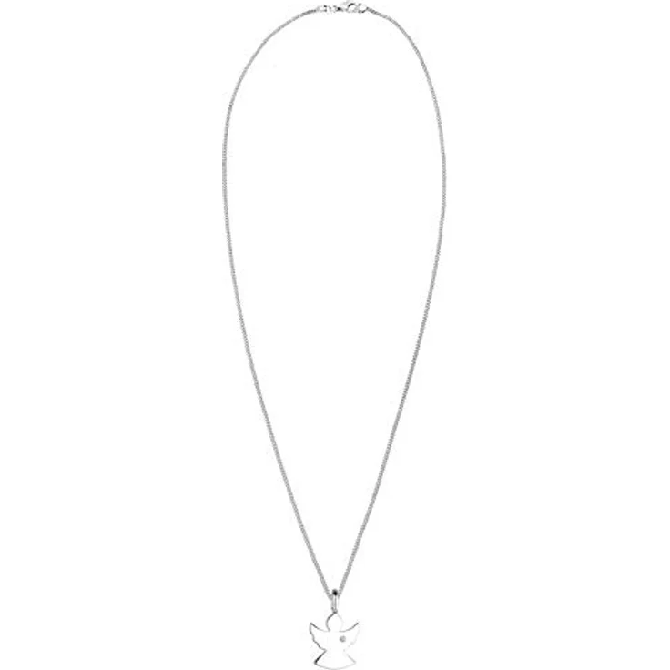 Elli DIAMONDS Halskette Damen Engel Anhänger mit Diamant (0,02 ct.) in 925 Sterling Silber, Hochglanzpoliert, 45 cm Länge – Bild 3