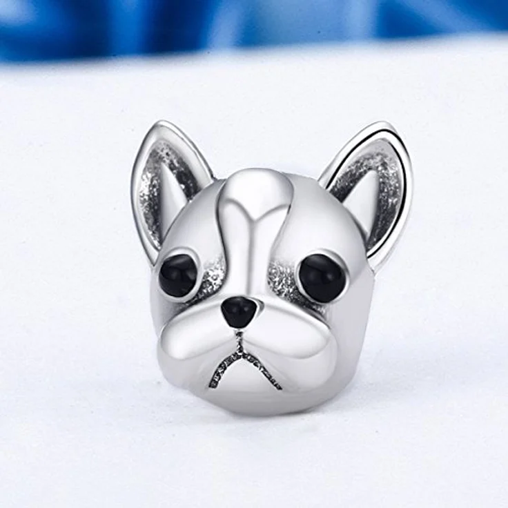 ShiYu 925 Sterling Silber Französische Bulldogge Charms für Pandora Armband, hypoallergen, Lochgröße 4,5-5,0 mm – Bild 3