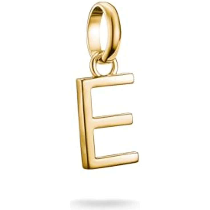 Thomas Sabo Charm Club Connect Charm-Anhänger Buchstabe E, 18k vergoldetes, recyceltes 925 Silber mit filigraner Öse – Bild 1