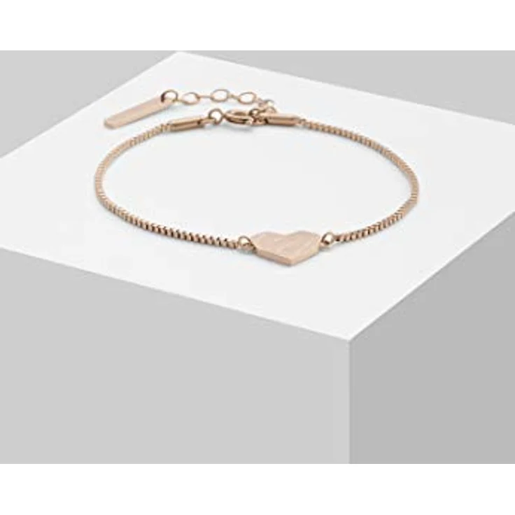 Liebeskind Armband LJ-0330-B-17, Edelstahl mit Karabinerverschluss, 17 cm Länge plus 3 cm Verlängerung, mit Anhänger 1,2 cm x 1,1 cm – Bild 3