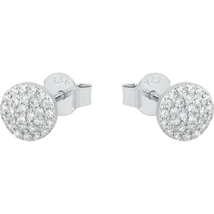 Amor Paar Ohrstecker aus 925 Sterling Silber, mit weißen Zirkonia, rhodiniert – Bild 3