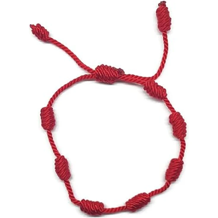 MYSTIC JEWELS by Dalia – Kabbalah Armband mit 7 Knoten aus rotem Draht – verstellbar, Unisex – Schutz vor bösen Augen, Glück – Bild 1
