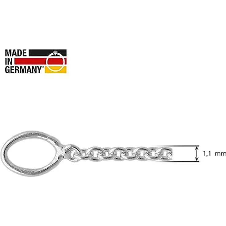 trendor Feine Ankerkette 925 Silber, 1,1 mm, zeitloser Halsschmuck für Damen, Herren und Kinder, 36 cm ohne Anhänger – Bild 5