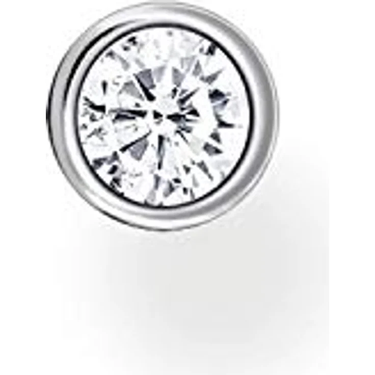 Thomas Sabo Einzel Ohrstecker, 925 Sterlingsilber mit weißem Stein, H2136-051-14 – Bild 2