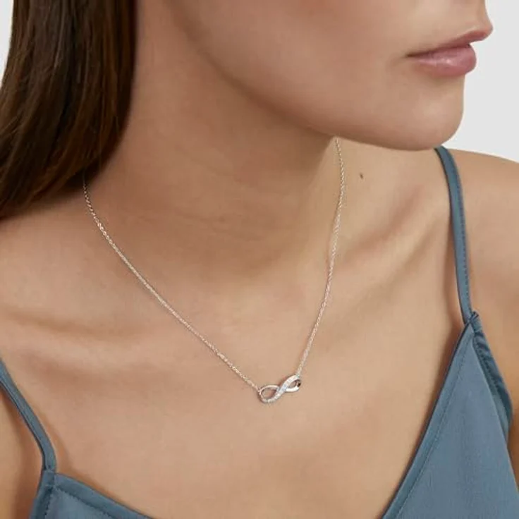 s.Oliver Necklace - Elegante Ankerkette aus 925er Silber, 45 cm - wasserfest & hautfreundlich – Bild 2