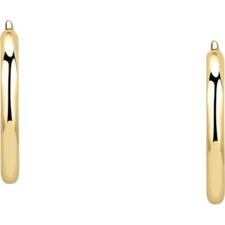 CHRIST Damen-Creolen 585er Gelbgold, Durchmesser 10 mm, One Size – Bild 4