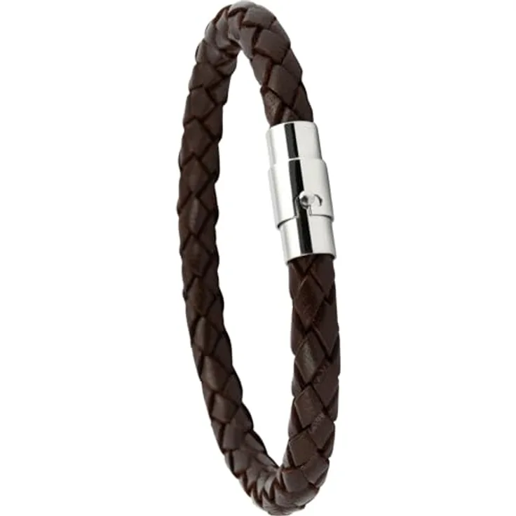 Simaru Lederarmband, handgeflochtenes Armband aus pflanzlich gegerbtem Premium Leder mit Edelstahl Bajonettverschluss für Damen & Herren, in verschiedenen Größen erhältlich