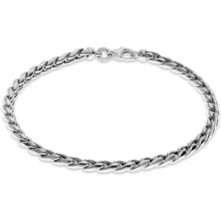 CHRIST Damen-Armband 32031009, Weißgold im Kordeldesign mit Karabinerverschluss, One Size