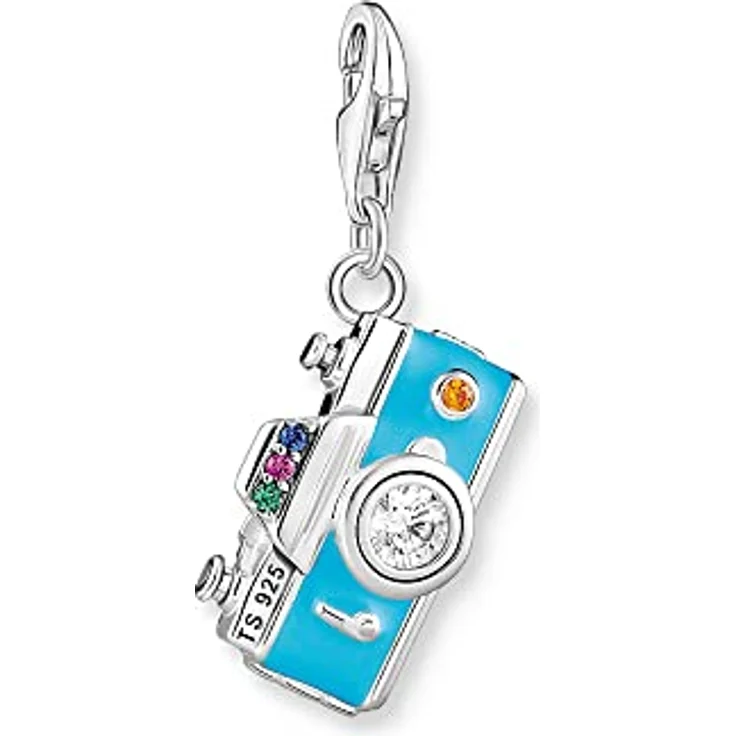 THOMAS SABO Charm-Anhänger Retro Kamera, recyceltes 925 Sterlingsilber, Charm Club Anhänger mit Karabinerhaken – Bild 1