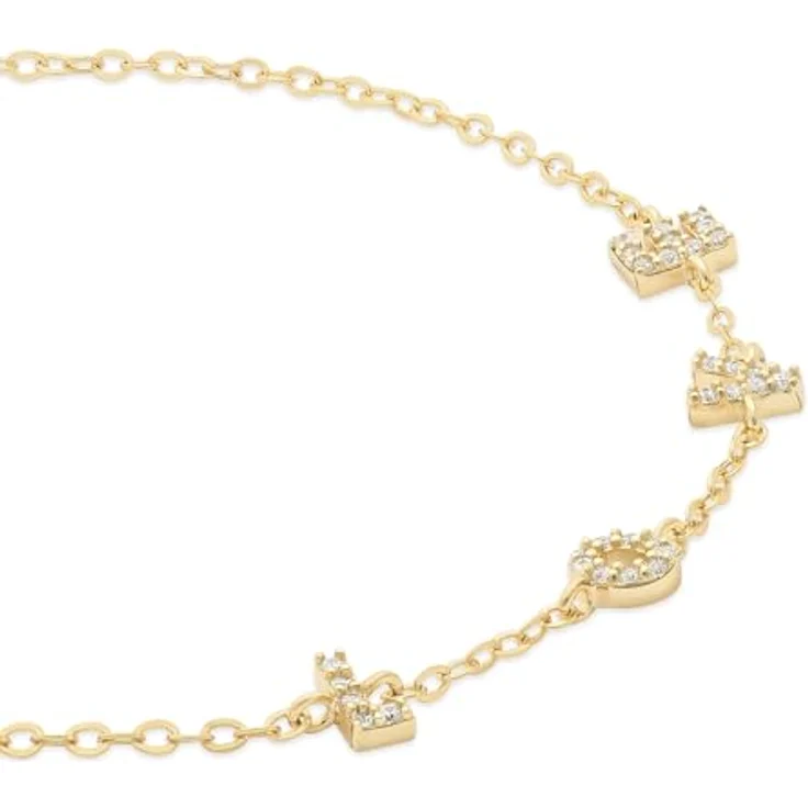 Tamaris Damen Armband TJ-0702-B-21 aus 925er Silber in IP Gold, mit Zirkoniasteinen und "LOVE" Schriftzug, 17,5 cm – Bild 2