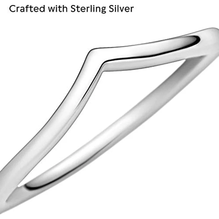 PANDORA Damen-Ring 925 Sterlingsilber, Größe 54, glänzend, spitz zulaufend – Bild 4