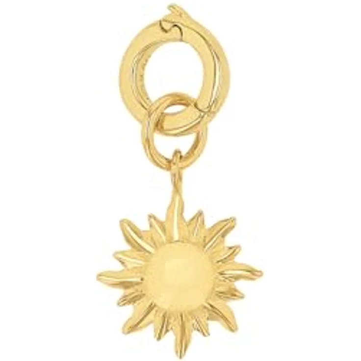 Amor Charm 925 Sterling Silber Damen Charm, 20 mm, gold, Sonne, in Schmuck Geschenk Box – Bild 4
