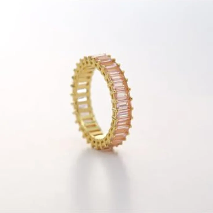 CHRIST Damen-Ring 925er Silber, recycelter Zirkonia 54, Gelbgold 32031288 – Bild 4